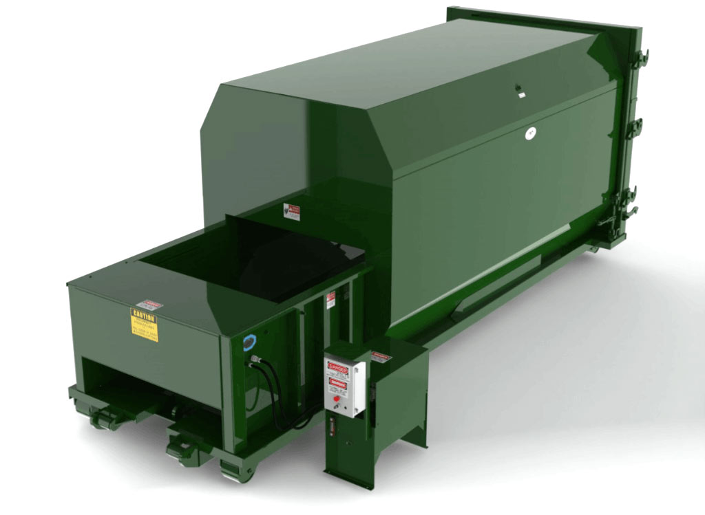 Stationary Compactor for Compacting Recyclable Materials